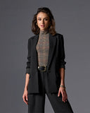 Relaxed Single Button Blazer Black