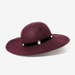 Pearl and Gem Felt Hat Burgundy