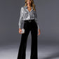 Malibu Wide Leg Velvet Trouser Pant Black