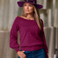 Lightweight Slouchy Sweater Cabernet