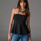 So Sexy Peplum Tube Top Proper Black