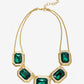 Gem Gold Necklace Emerald