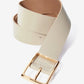 Modern Classic Leather Belt Ecru