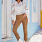 Faux Leather Five Pocket Pant Camel/Tan