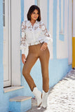 Faux Leather Five Pocket Pant Camel/Tan