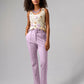 Newport Belted Ponte Straight Leg Pant Sand Verbena