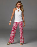 Beyond Travel Print Palazzo Pant Picnic Paisley