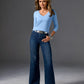 Malibu High-Rise Wide Leg Jean Dark Wash Denim