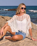 Effortless Crochet Pullover Poncho White
