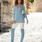 Aspen Ponte Knit Pull On Stirrup Legging Off White