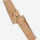 Elastic Waist Belt with Gold Hardware Classic Tan
