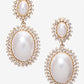 Large Pearl Drop Earring White