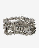 Metallic Stone Bracelet Silver