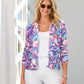 Printed Pearl Trim Cardigan Paris Fleurs