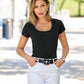 So Effortless Scoopneck T Shirt Black