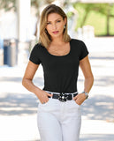 So Effortless Scoopneck T Shirt Black