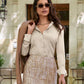 Sophia Button-Up Charmeuse Blouse Pearl