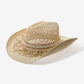 Sequin and Embroidered Trim Western Hat Natural