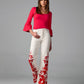 Malibu High Rise Print Wide Leg Jean City Chic