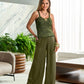 Malibu Flowy Wide Leg Pant Moss Green