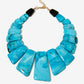 Marbled Turquoise Statement Necklace Turquoise