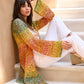 Crochet Sequin Sweater Duster Multi