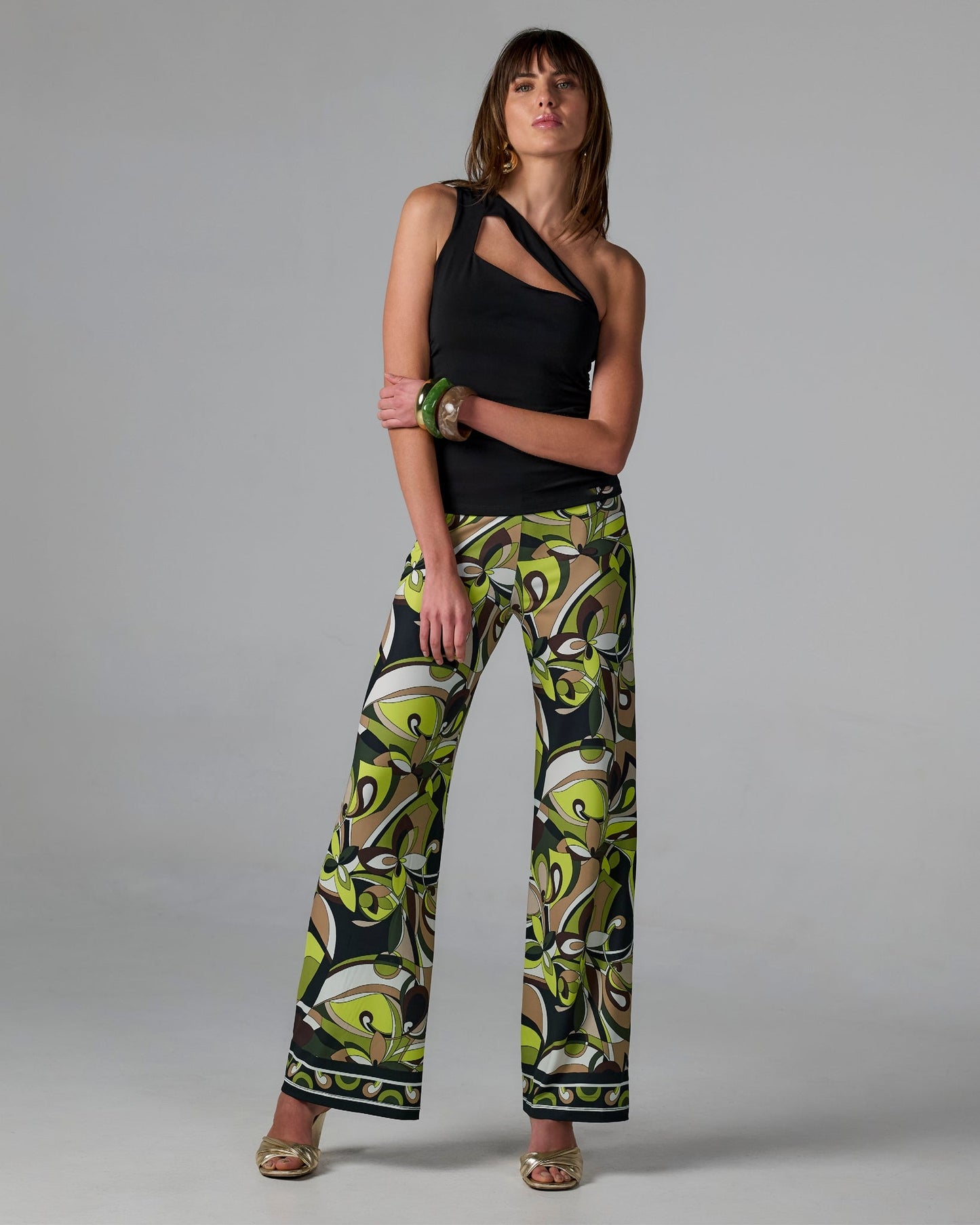 Malibu Print Wide Leg Pant End of Summer Abstract