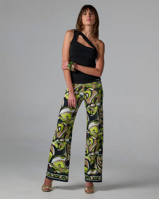 Malibu Print Wide Leg Pant End of Summer Abstract