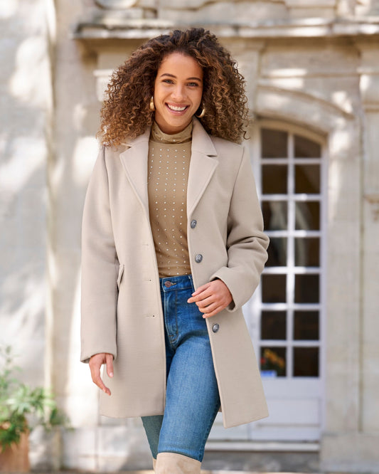 Classic Tailored Coat Pearl