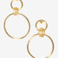 Hoop Drop Earring Gold