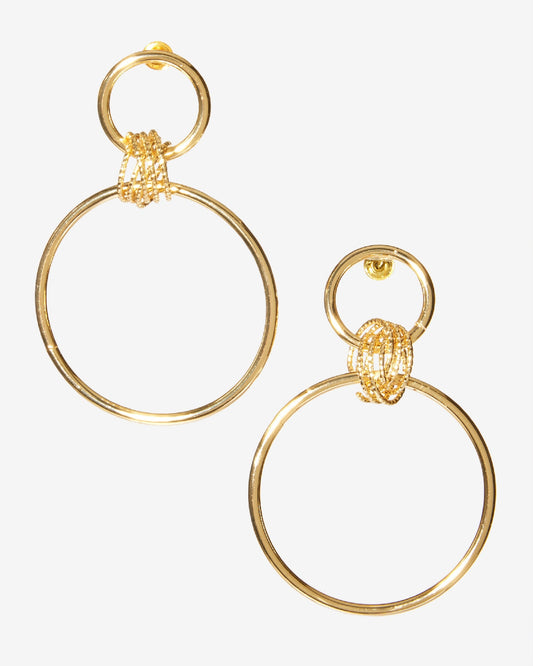 Hoop Drop Earring Gold