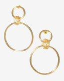 Hoop Drop Earring Gold