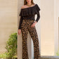 Malibu High Rise Print Palazzo Jean Painted Spots