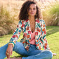 Print Tweed Embellished Jacket Italian Vines