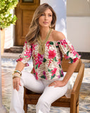 Embellished Off The Shoulder Top Cape Town Tropics