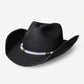 Western Beaded Trim Hat Black