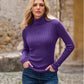 Ribbed Turtleneck Sweater Royal Purple