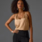 Nikki V-Neck Charmeuse Blouse Champagne