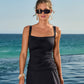 Swim Sense Square-Neck Tankini Top Proper Black