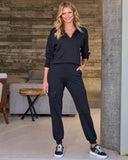 Luxe Lounge Cargo Pocket Jogger Black