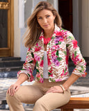 Cape Town Tropics Print Denim Jacket Cape Town Tropics