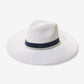 Denim and Pearl Trim Hat White/Blue