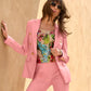 Modern Double-Breasted Blazer Peony