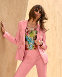 Modern Double-Breasted Blazer Peony