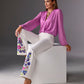 Monterey Floral Embellished Jean White Multi