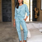 Rhinestone Jogger Set Airy Blue