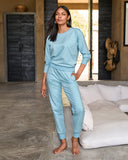 Rhinestone Jogger Set Airy Blue