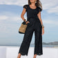 Malibu Scallop Lace Ankle Pant Black