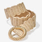 Rope Hardware Buckle Stretch Belt Gold/Natural