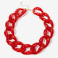 Red Acrylic Chain Necklace Red